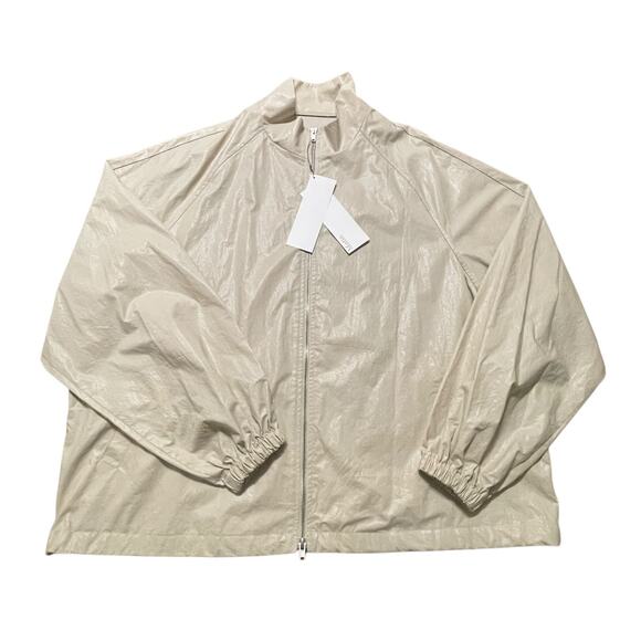 NWT Matin Kim Jacket Womens XL Beige Coating Windbreaker Korea Authentic NEW - Picture 4 of 10